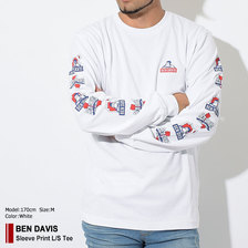 BEN DAVIS Sleeve Print L/S Tee C-8780027画像