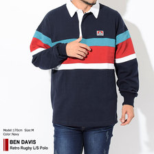 BEN DAVIS Retro Rugby L/S Polo C-8780024画像