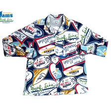 JAMS SURF LINE LONG SLEEVE PRINTED CORDUROY SHIRTS white x blue画像