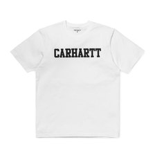 Carhartt S/S COLLEGE T-SHIRT White/Black I024772-0290画像