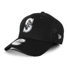 NEW ERA SEATTLE MARINERS 39THIRTY FLEX FIT BLACKxWHITE NRNE11591282画像
