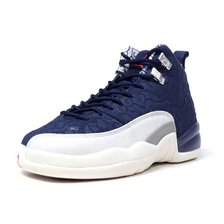 NIKE AIR JORDAN 12 RETRO PRM GS "INTERNATIONAL FLIGHT" "MICHAEL JORDAN" "LIMITED EDITION for JORDAN BRAND" NVY/WHT/GRY/RED BV8017-445画像