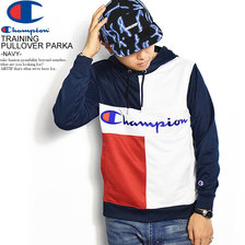 Champion TRAINING PULLOVER PARKA -NAVY- C3-NS123画像