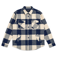 Brixton DURHAM L/S FLANNEL NAVY&times;CREAM 01084画像
