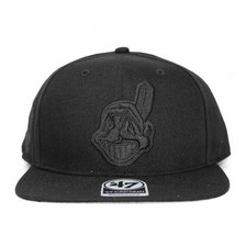 '47 Brand CLEVELAND INDIANS SURE-SHOT SNAPBACK BLKOUT NR-B-SR308WBP-BKA画像