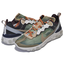 UNDERCOVER &times; NIKE REACT ELEMENT 87 GREEN MIST/LINEN-SUMMIT WHITE BQ2718-300画像