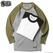 BLUCO 2PACK THERMAL SHIRTS -RAGLAN SLEEVE- C-PACK (IVO-BLK/ASH-CYT) OL-013-018画像