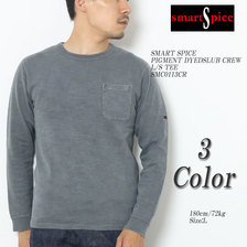 smart Spice PIGMENT DYEDSLUB CREW L/S TEE SMC0113CR画像
