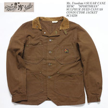 MISTER FREEDOM &times; SUGAR CANE MFSC "SPORTSMAN" SULPHUR DYED CANVAS CONDUCTOR JACKET SC14238画像