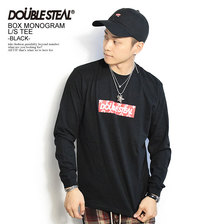 DOUBLE STEAL BOX MONOGRAM L/S TEE -BLACK- 984-14037画像