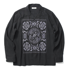 RADIALL TEMPLE - OPEN COLLARED SHIRT L/S (BLACK)画像