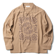 RADIALL TEMPLE - OPEN COLLARED SHIRT L/S (ROOT BEER)画像