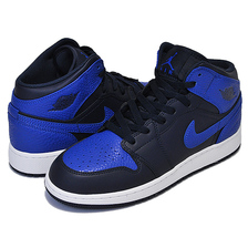 NIKE AIR JORDAN 1 MID BG obsidian/game royal 554725-412画像