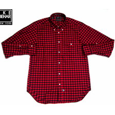IKE BEHAR MF1501LB FREED0M FIT L/S B.D SMALL BUFFALO CHECK FLANNEL SHIRTS/red x black画像