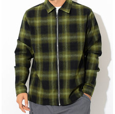 STUSSY Zip Up Shadow Plaid L/S Shirt 111997画像