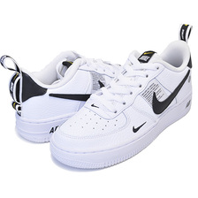 NIKE AIR FORCE 1 07 LV8 UTILITY white/white-black-tour yellow AJ7747-100画像