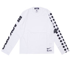 BLACK COMME des GARCONS × NIKE SLEEVE LOGO L/S TEE WHITE画像