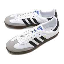 adidas Originals SAMBA OG RUNNING WHITE/CORE BLACK/CLEAR GRANITE B75806画像