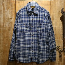 FREEWHEELERS NEAL Cotton/Linen Indigo Check 1833010画像