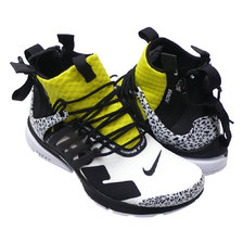 NIKE x ACRONYM AIR PRESTO MID/ACRONYM WHITE/BLACK-DYNAMIC YELLOW AH7832-100画像