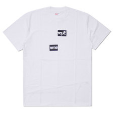 Supreme &times; COMME des GARCONS SHIRT Split Box Logo Tee WHITE画像