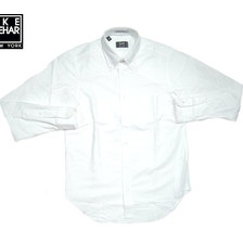 IKE BEHAR MF1301LB L/S B.D WITHOUT FLAP OXFORD SHIRTS white画像