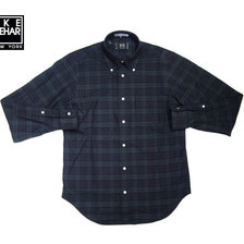 IKE BEHAR #MF1301LB L/S B.D WITHOUT FLAP OXFORD SHIRTS blackwatch画像