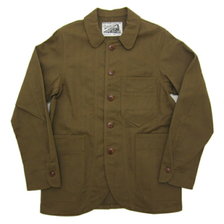 DAPPER'S Sulfide dyed Cotton Chino Cloth Round Collar Work Jacket LOT1135画像