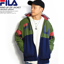 FILA WIND UP ZIP JACKET -BRONZE GREEN- FM9459画像