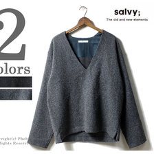 salvy; 2018AW SHETLAND MOSSER V-NECK TOP SV09-66U18C画像