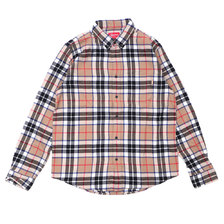 Supreme Tartan L/S Flannel Shirt TAN画像
