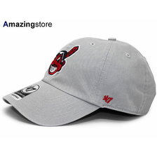 '47 Brand CLEVELAND INDIANS CLEAN UP STRAPBACK GREY NRBRGW08GWSSM画像
