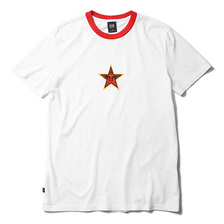 OBEY PREMIUM CONTRAST TEE "OBEY STAR FACE" (WHITE/RED)画像