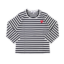 PLAY COMME des GARCONS KIDS BORDER LS TEE BLACK画像