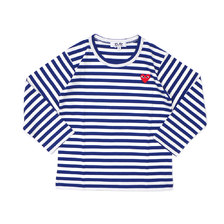 PLAY COMME des GARCONS KIDS BORDER LS TEE BLUE画像