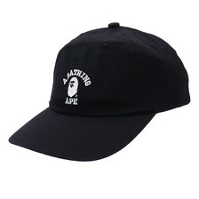 A BATHING APE 18AW COLLEGE CAP BLACK 1E20180020画像