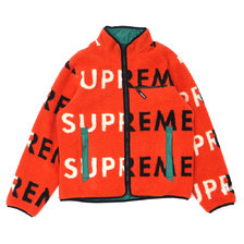 Supreme 18FW Reversible Logo Fleece Jacket ORANGE画像