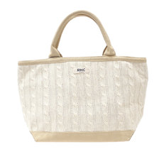 RHC Ron Herman Cable Knit Tote bag WHITE画像