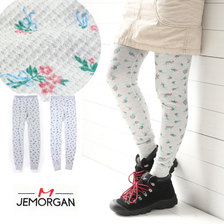 J.E.MORGAN ブーケ柄 サーマル ロングパンツ J8243画像