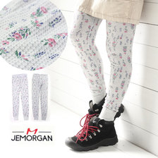 J.E.MORGAN 花柄 サーマル ロングパンツ J7257画像