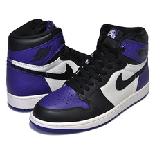 NIKE AIR JORDAN 1 RETRO HI OG court purple/black-sail 555088-501画像