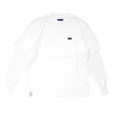 DESCENDANT MILITIA LAYERED TEE WHITE画像