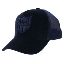 YOSHINORI KOTAKE DESIGN &times; BARNEYS NEWYORK PU 444LOGO VELOUR MESH CAP NAVY画像