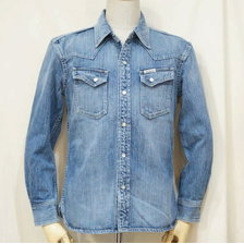 THE FLAT HEAD ICE BLUE DENIM WESTERN L/S F-DS003U画像
