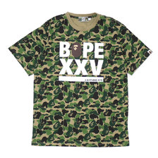 A BATHING APE 18AW ABC BAPE XXV LOGO TEE 1E70109030画像