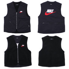 Supreme × NIKE 18FW Reversible Nylon Sherpa Vest BLACK画像