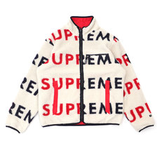 Supreme 18FW Reversible Logo Fleece Jacket画像