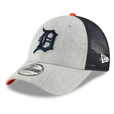 NEW ERA DETROIT TIGERS HEATHERED TURN TRUCKER MESH CAP H.GREYxNAVY FF3061810画像
