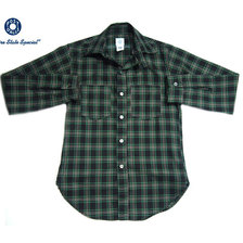 POST OVERALLS 2216 THE POST III-R-W PLAID TWILL FLANNEL SHIRTS black x green x white画像