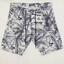 THE FLAT HEAD Club Label BIRD & PALM TREE SHORTS CL-PAS006画像